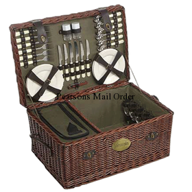 FAMILY SIZED WILLOW PICNIC HAMPER