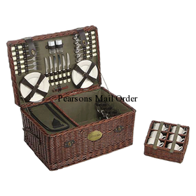 FAMILY SIZED WILLOW PICNIC HAMPER